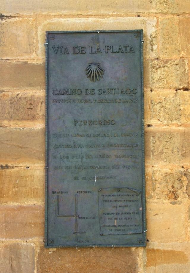 Informative plaque in the church of Granja de Moreruela